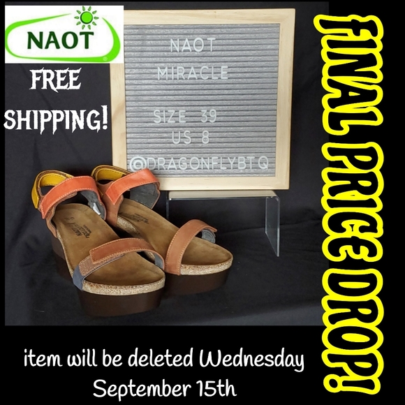 Naot Shoes - 💲⬇️ LNC Naot Miracle Wedge Sandals, sz 39/8
